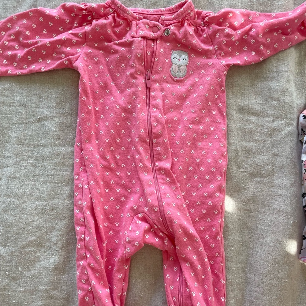 Carters 3m footed pajamas.